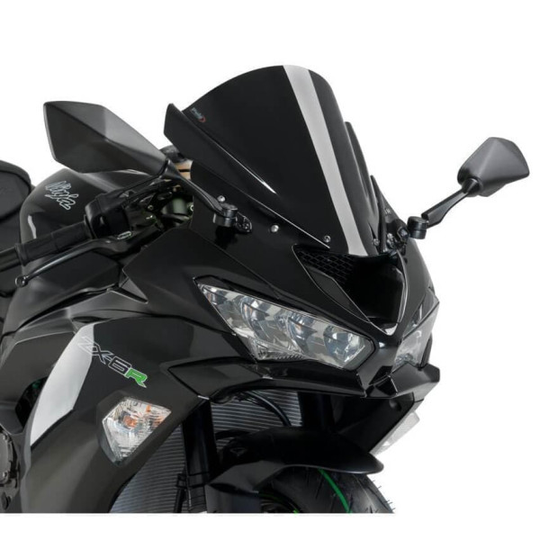 Puig Puig racing screen | black (opaque) | kawasaki ninja zx-6r 2009>2023